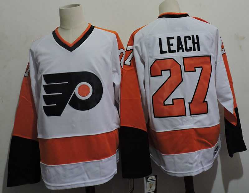Philadelphia Flyers #27 Leach White CCM Throwback Stitched Jersey,We sell and wholesale Philadelphia Flyers #27 Leach White CCM Throwback Stitched Jersey on line form chian!
